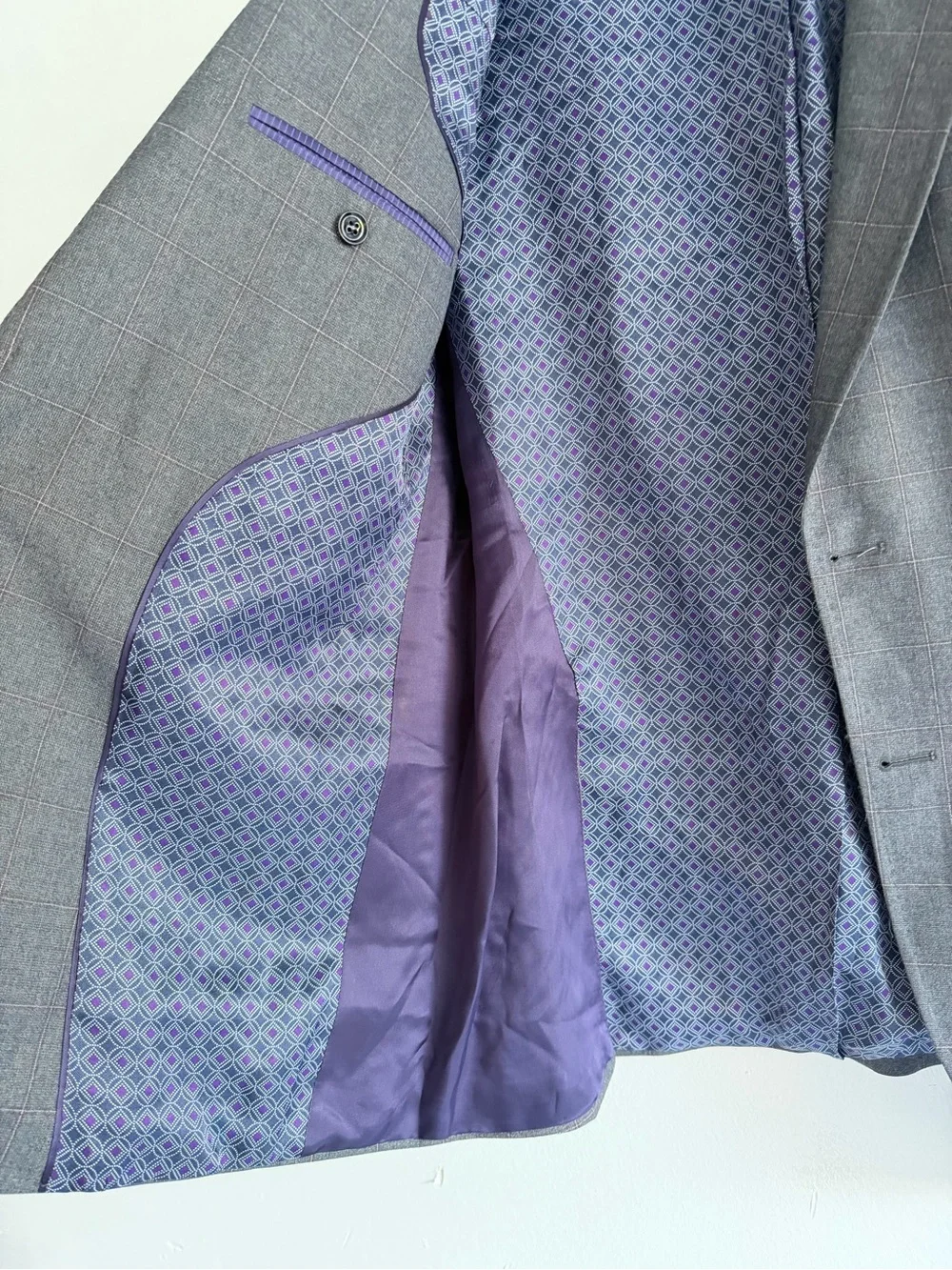 Ted Baker London Gray Plaid Endurance Jay CT 2 Piece Suit Set 42 35 8667